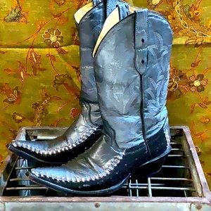 White Diamonds leather Bling Boots